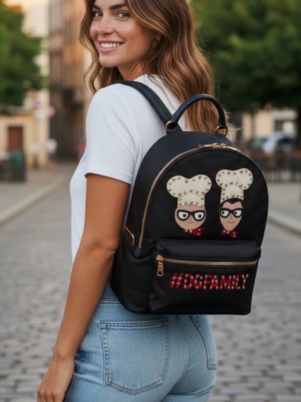 NWT $1673 Leather -Nylon Dolce & Gabbana Vulcano Women’s  Backpack - Picture 12 of 13